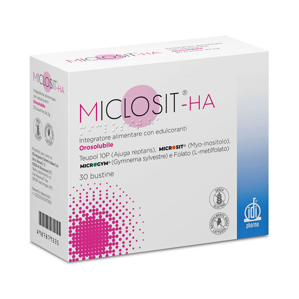 Miclosit-HA | Integratore PCOS Myo-Inositolo Gymnema Ajuga | 30 Bustine  