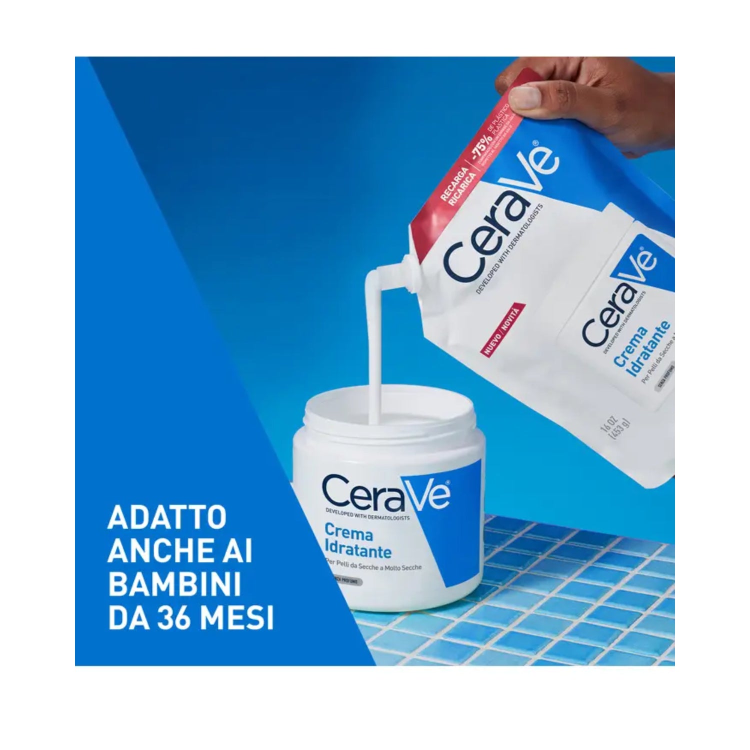 CeraVe | Refill Crema Idratante Viso Corpo Pelle Secca | 454g 3