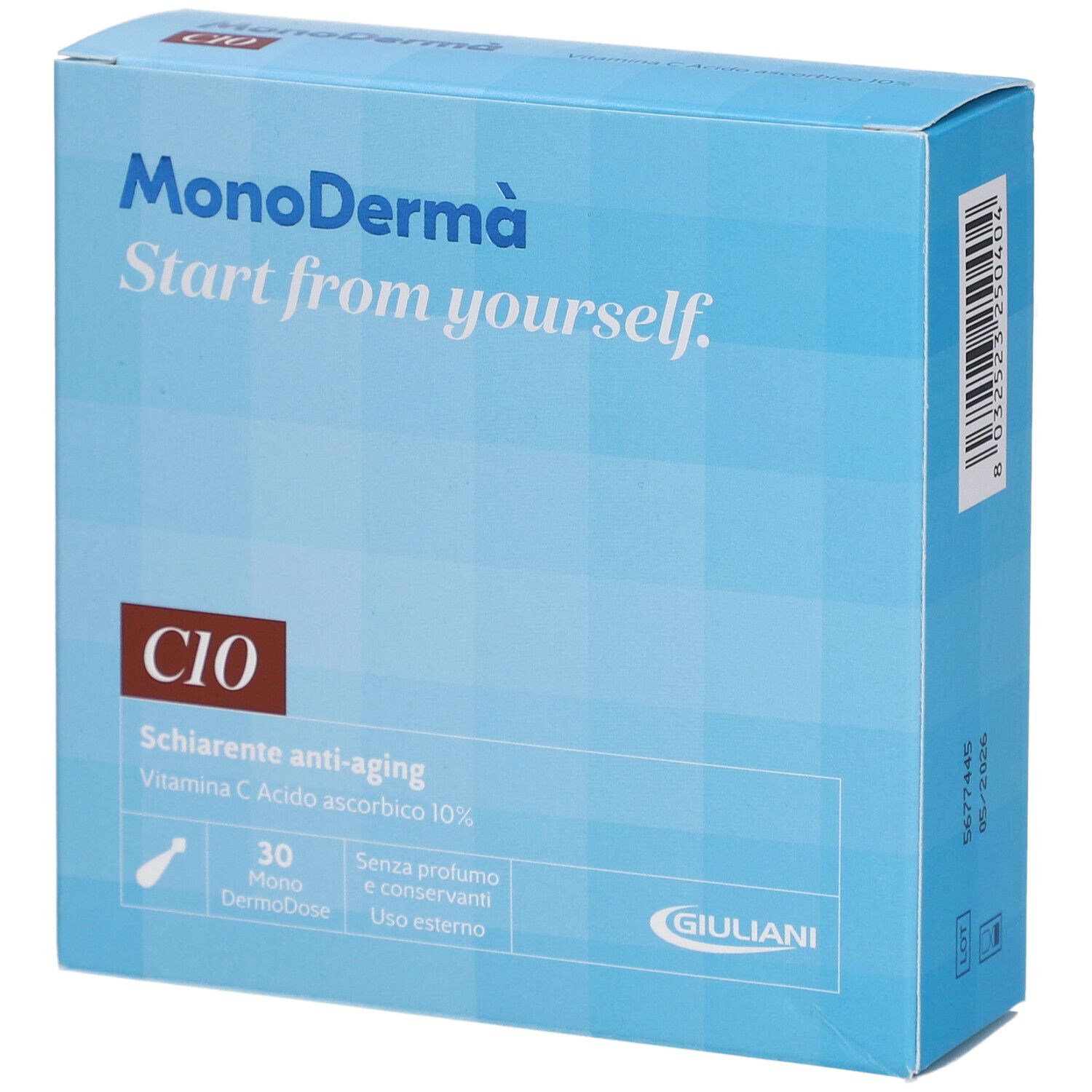 MonoDermà C10 vitamina C acido ascorbico 10% 30 monodose 0,5 ml