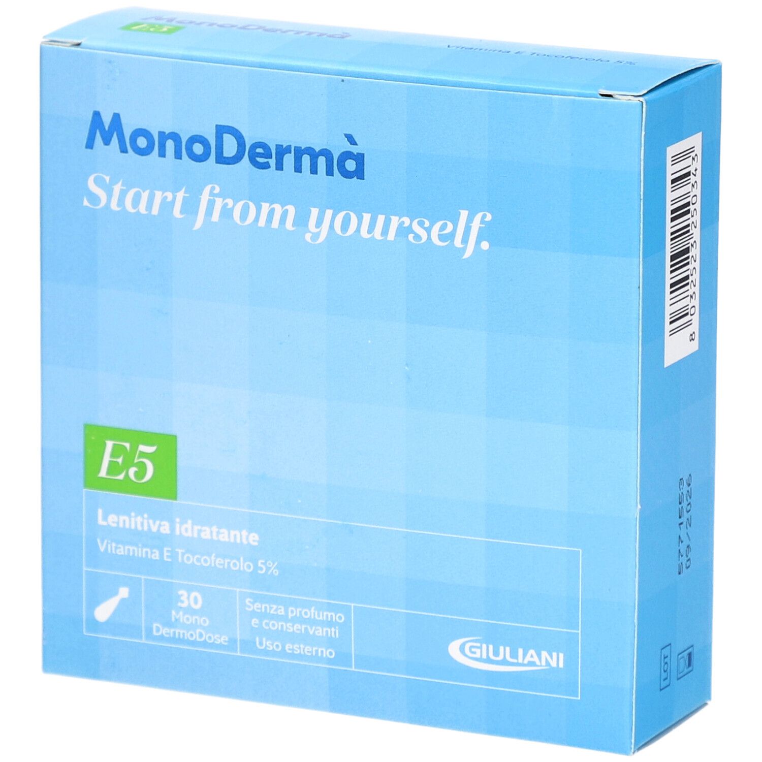 MonoDermà E5 vitamina E tocoferolo 5% 30 monodose 0,5 ml
