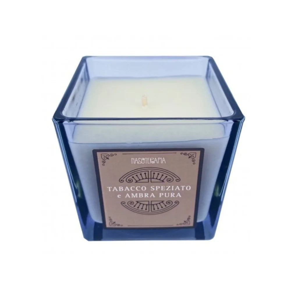 Nasoterapia Candela Profumata Tabacco Speziato e Ambra Pura 200 g
