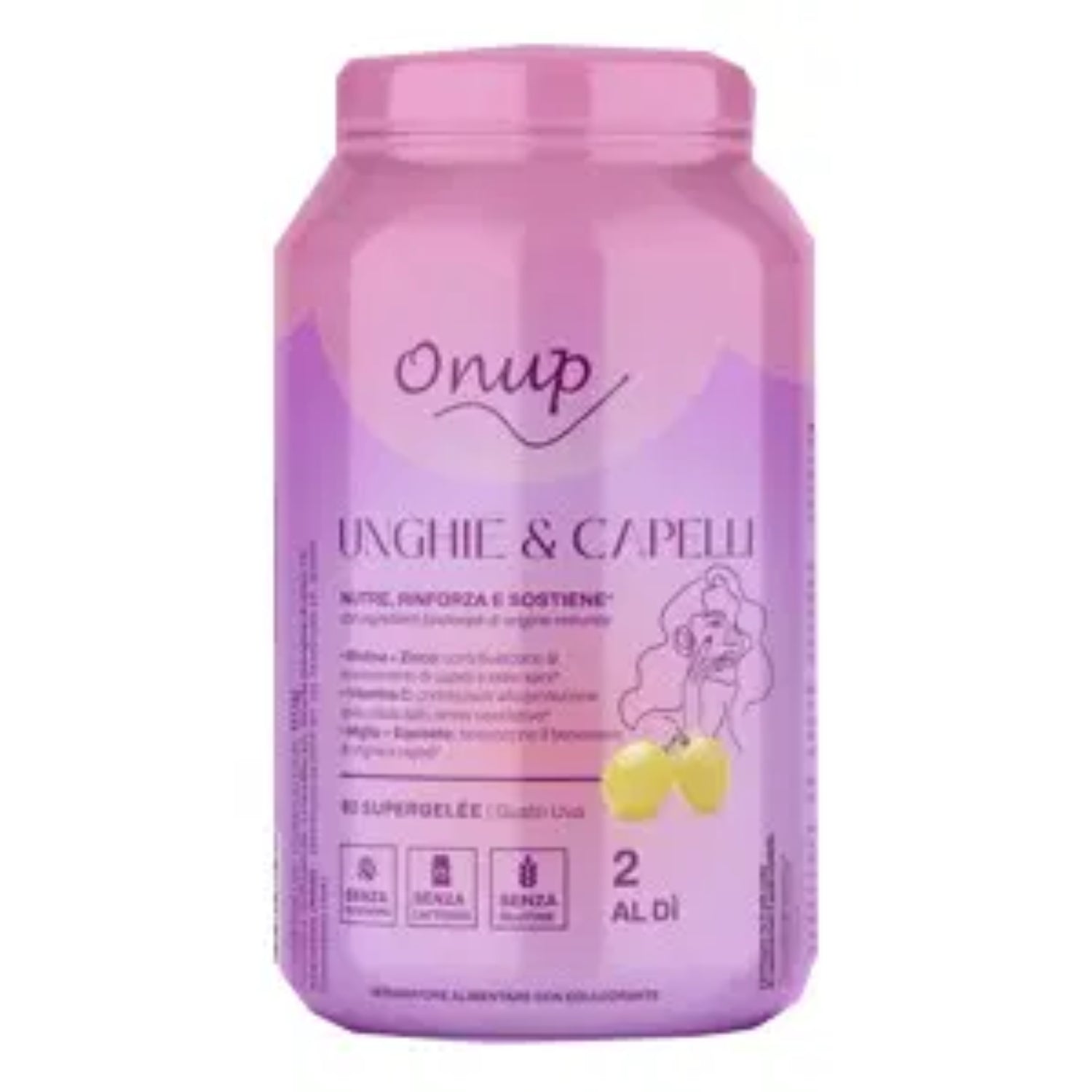 Onup Unghie & Capelli | Integratore Biotina Zinco Miglio Equiseto | 60 Gommose