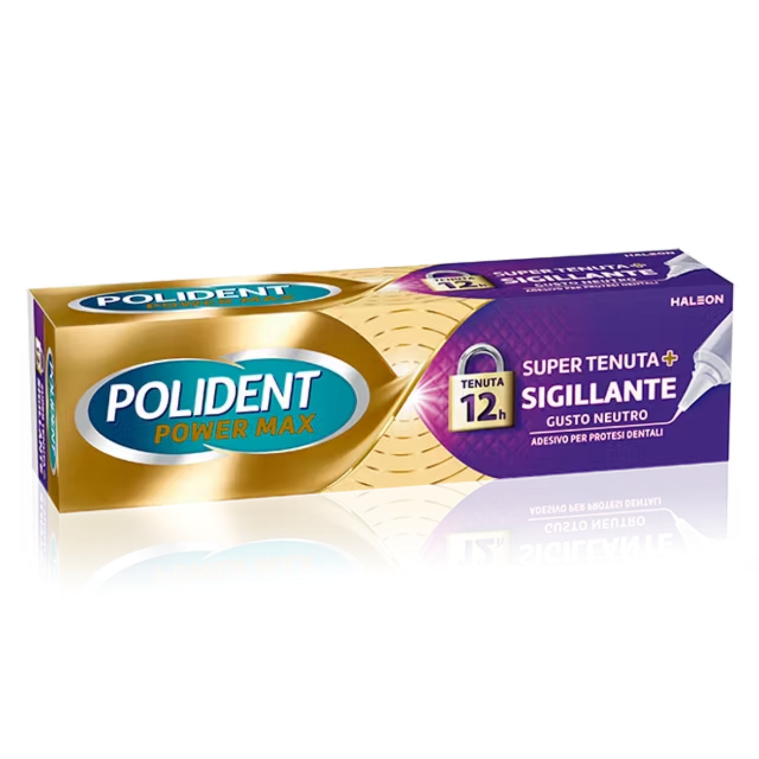 Polident Power Max Super Tenuta | Crema Adesiva Dentiera Sigillante | 40 g