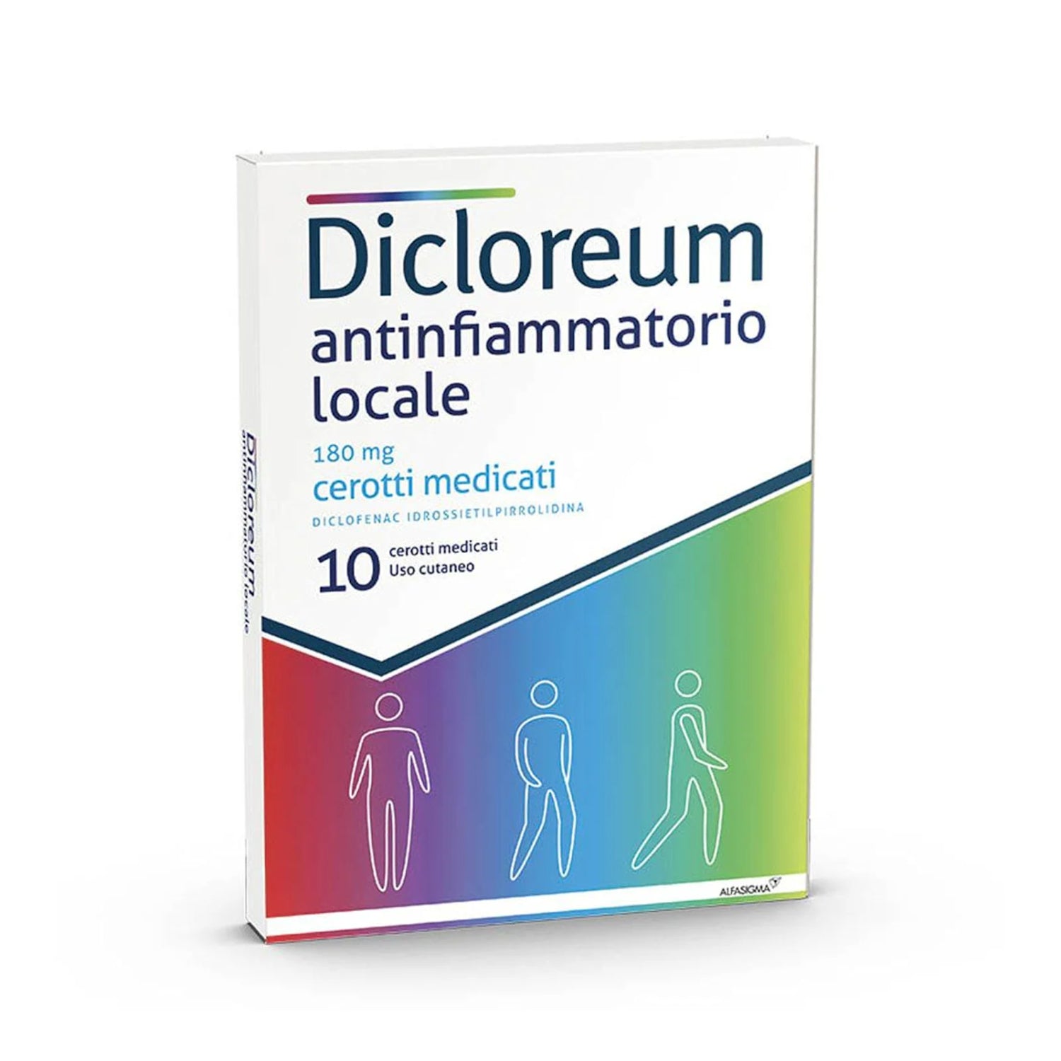 Dicloreum | Cerotti Diclofenac 180 mg Antinfiammatorio | 10 Cerotti