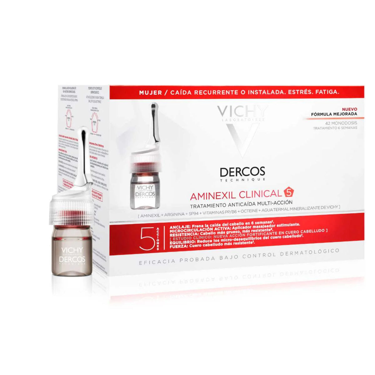 Vichy Dercos Aminexil 5 | Anticaduta Capelli Donna | 42 Fiale  