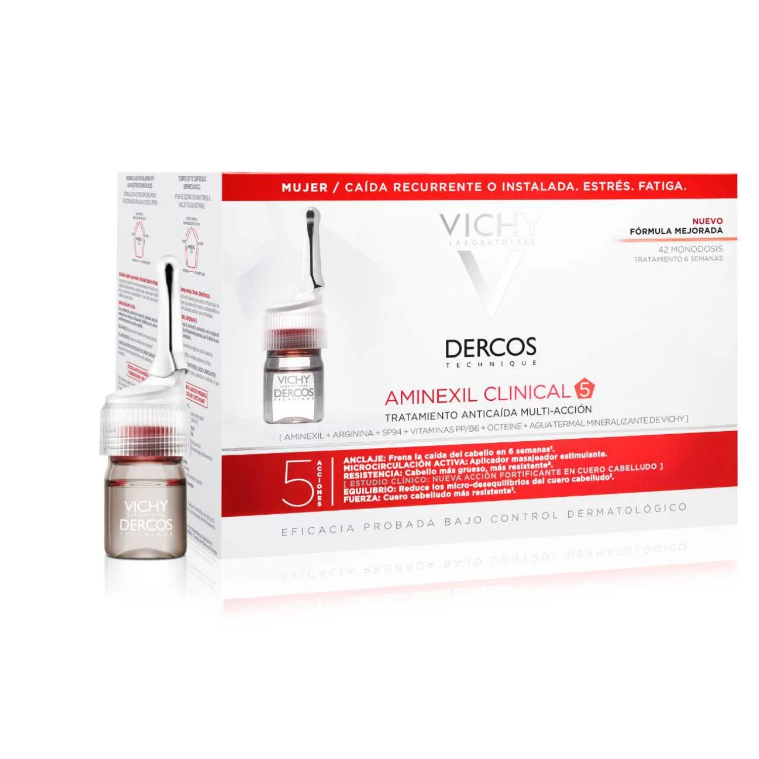 Vichy Dercos Aminexil 5 | Anticaduta Capelli Donna | 42 Fiale
