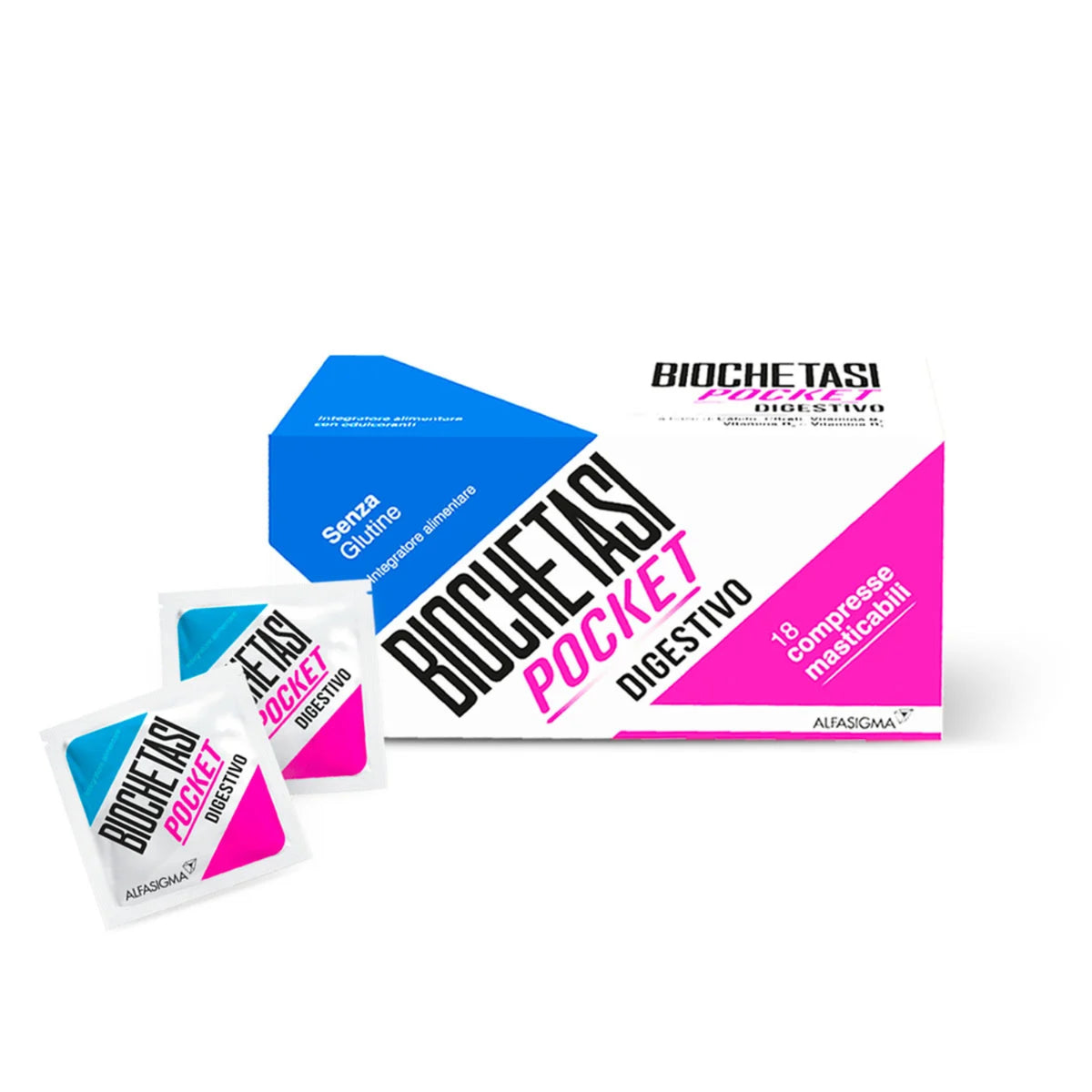 Biochetasi Pocket | Antiacidità con Citrati e Vitamine B | 18 Compresse  