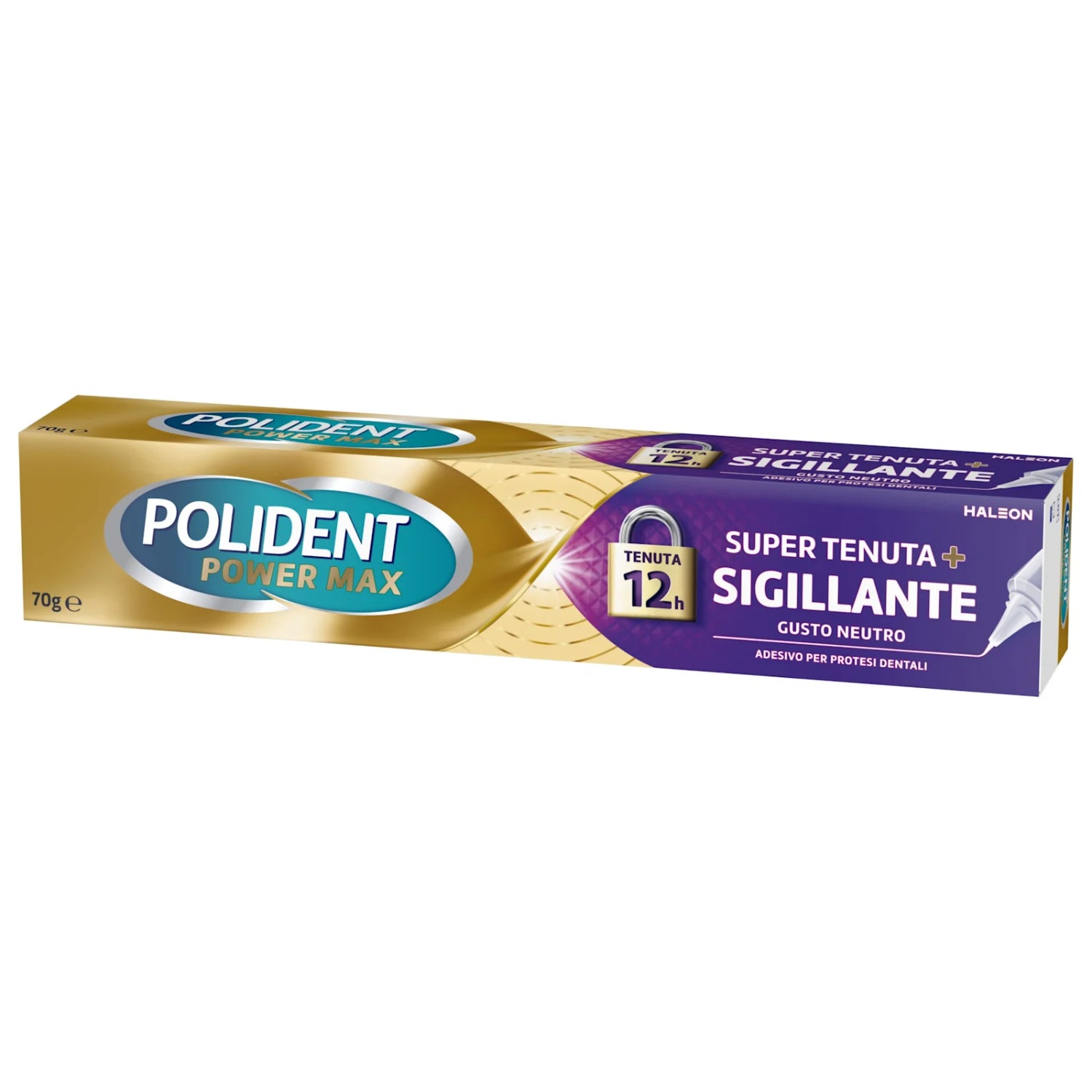 Polident Power Max Super Tenuta | Crema Adesiva Dentiera Sigillante | 70 g
