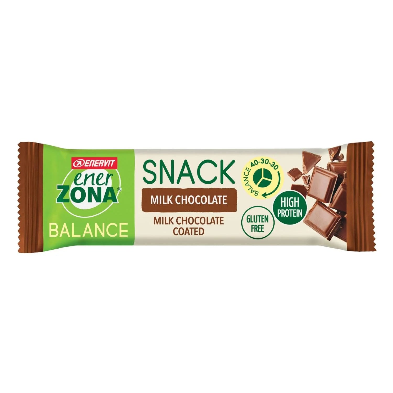 Enervit EnerZona Balance Snack Milk Chocolate | Barretta Proteica | 33 g
