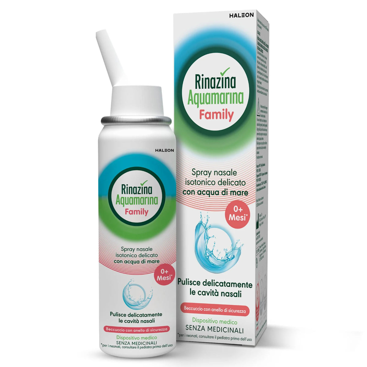 Rinazina Aquamarina Family | Spray Nasale Isotonico | 100 ml  