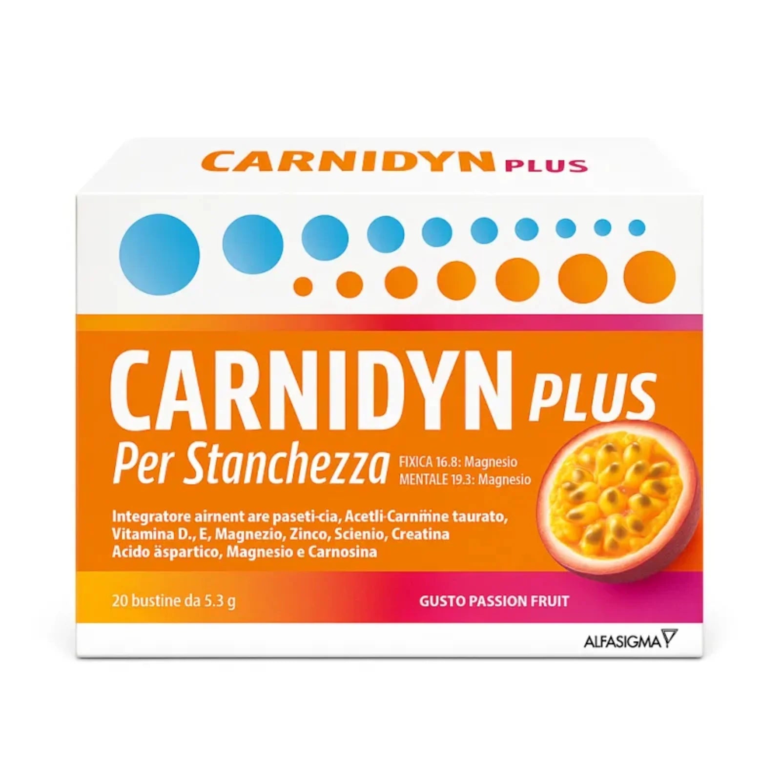 Carnidyn Plus | Creatina e Carnitina per Stanchezza | 20 Bustine
