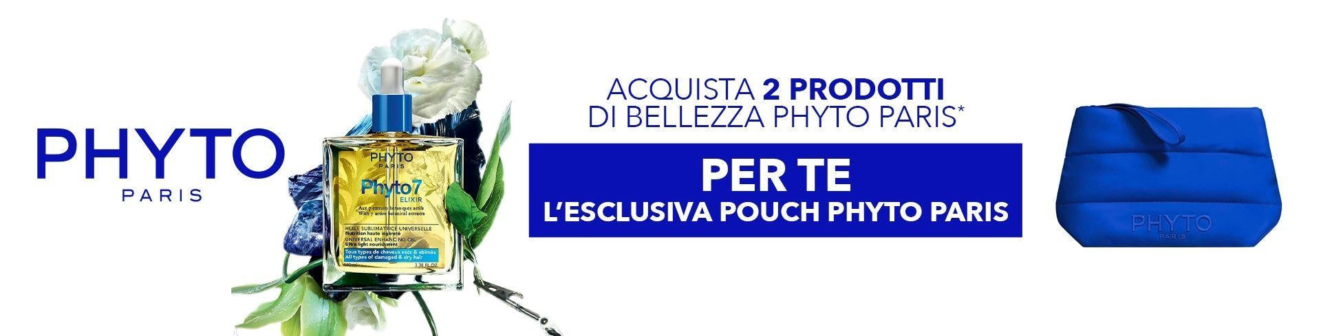 Phyto acquista 2 prodotti di bellezza - phyto pouch omaggio - 1-14 giugno 2026
