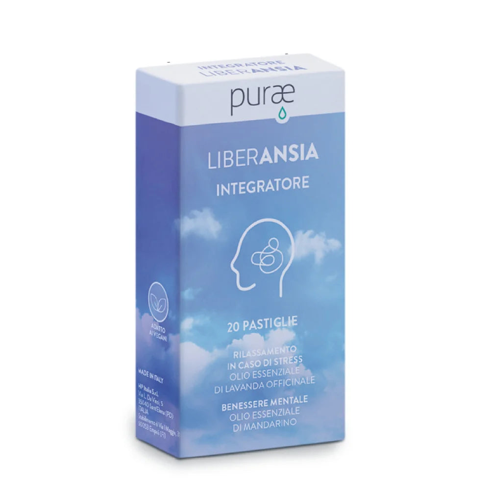 Purae Liberansia | Integratore Oli Essenziali Ansia e Stress | 20 Pastiglie  