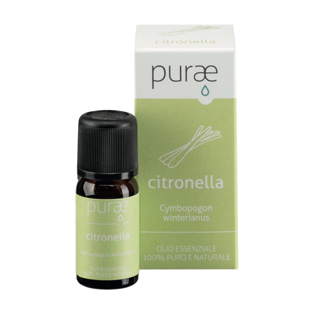 Purae Citronella | Olio Essenziale Repellente Zanzare | 10ml