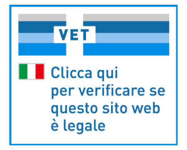 Banner che attesta che Farmacie Vigorito è un soggetto autorizzato al commercio online di medicinali veterinari
