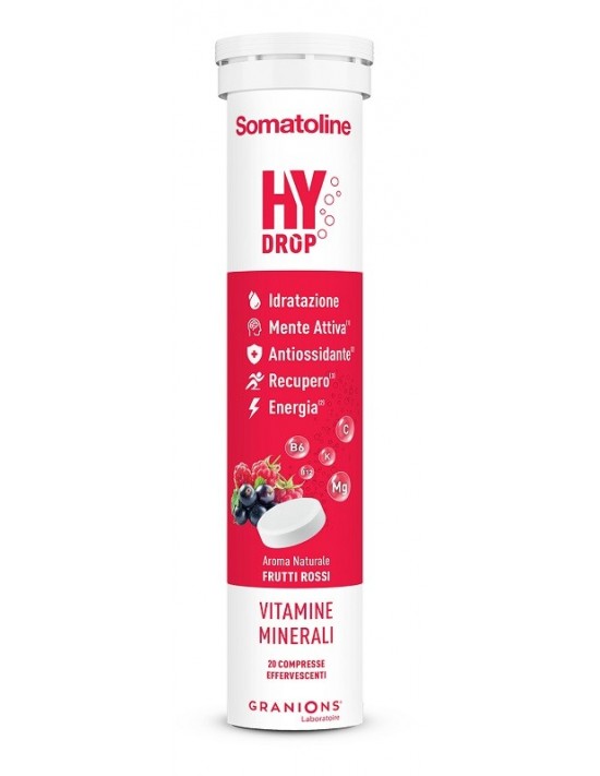 Somatoline Hydrop Frutti Rossi | Sali e Vitamine | 20 Compresse
