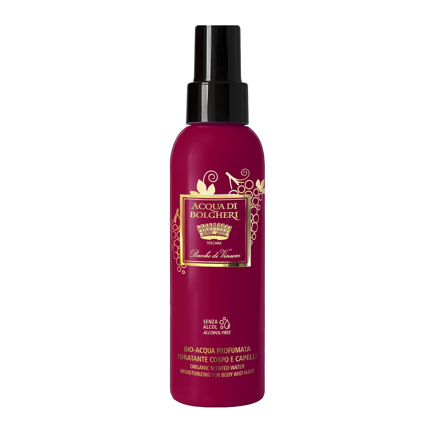 Acqua Di Bolgheri Bio Acqua Profumata Idratante Per Corpo E Capelli Bacche Di Vinum 150 Ml