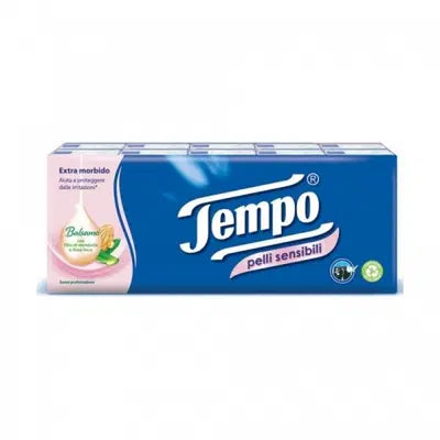 TEMPO FAZZOLETTI PELLI SENSIBILI 10X9 PEZZI
