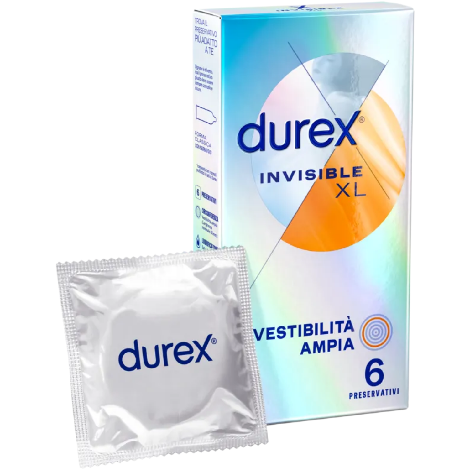 Durex Invisible XL | Preservativi Ultra Sottili Vestibilità Ampia | 6 Profilattici 2