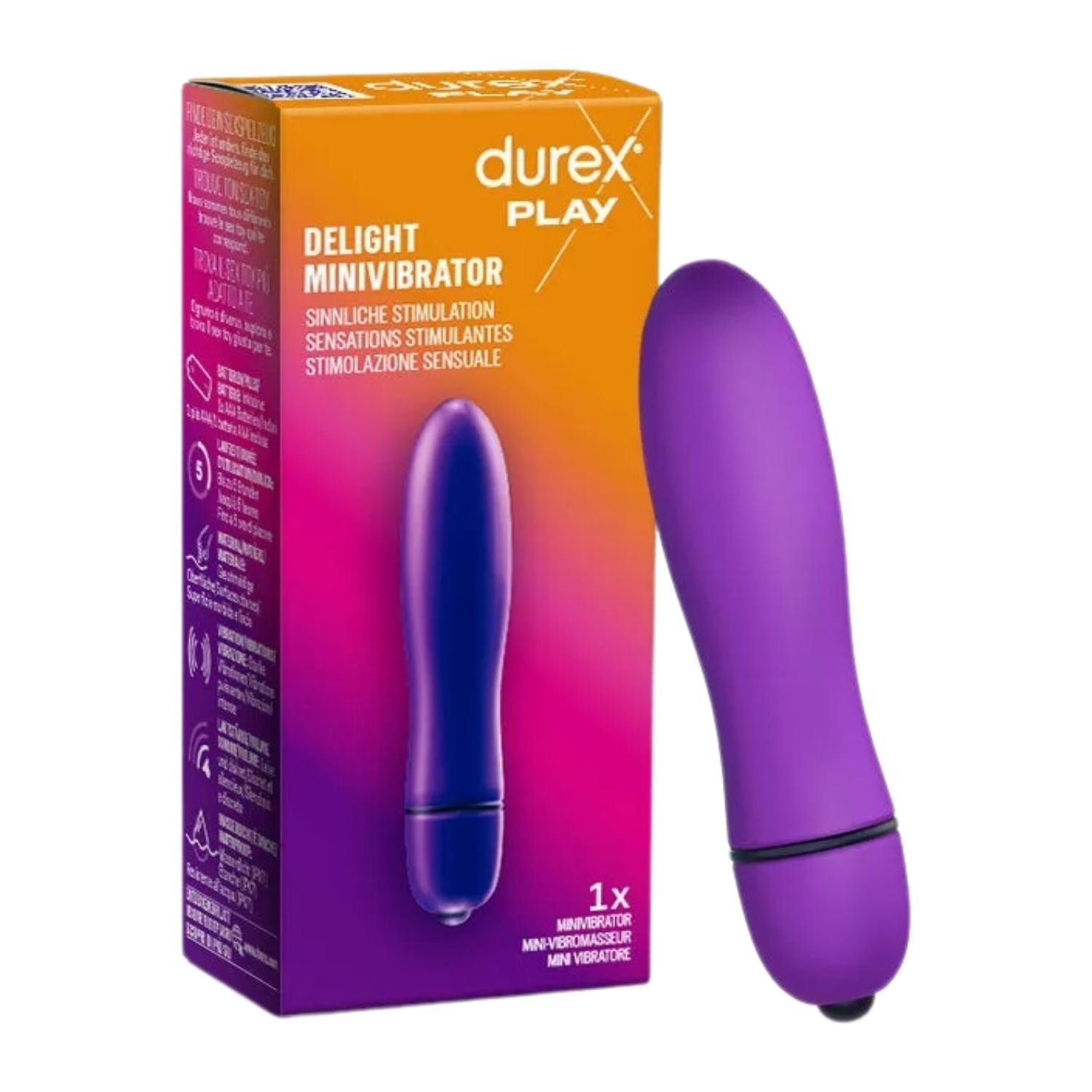Durex Play Delight | Minivibrator Elettrico Impermeabile | 1 Pezzo