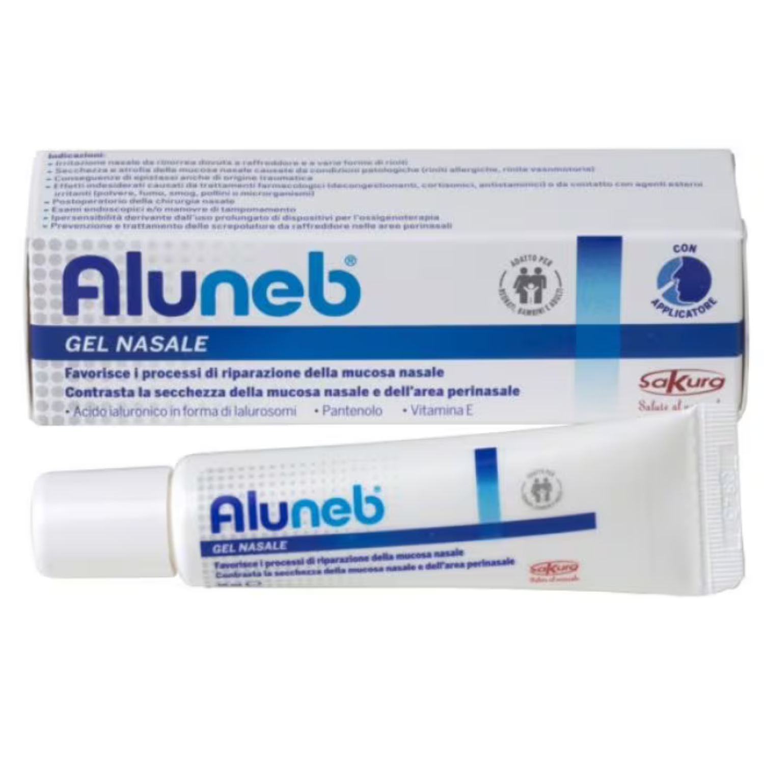 Aluneb Gel Nasale | Idratante Acido Ialuronico Mucosa Secca | 10ml