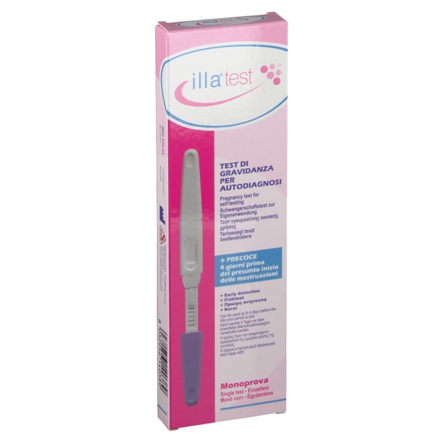 ILLA Test di Gravidanza Precoce | Rilevazione hCG Rapida | 1 Pezzo