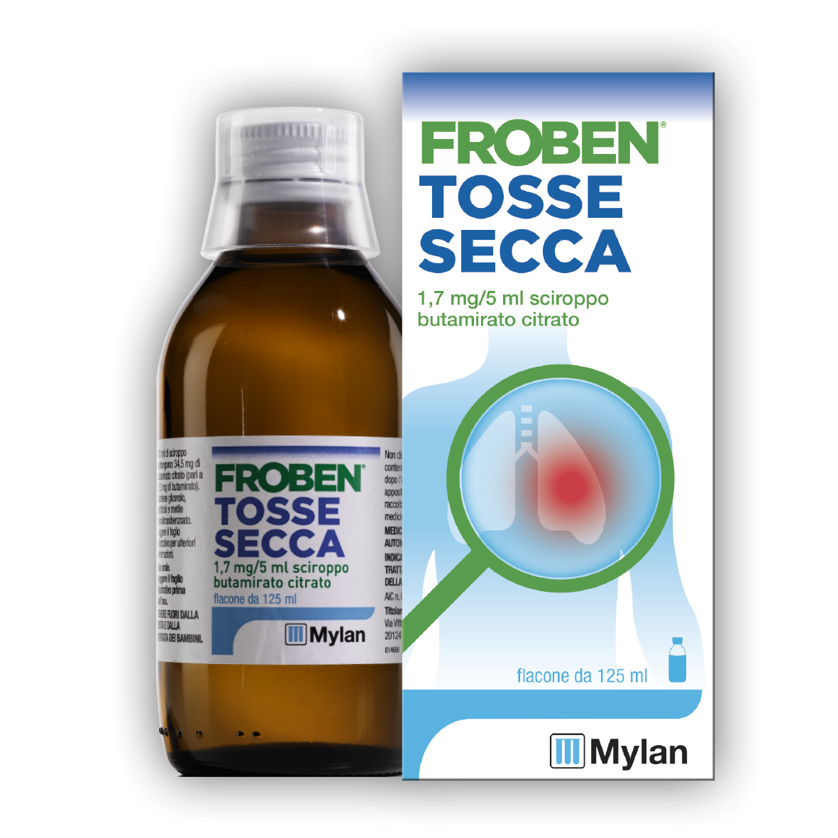 Froben Tosse Secca | Sedativo della Tosse | Sciroppo 1,7mg/5ml 125ml