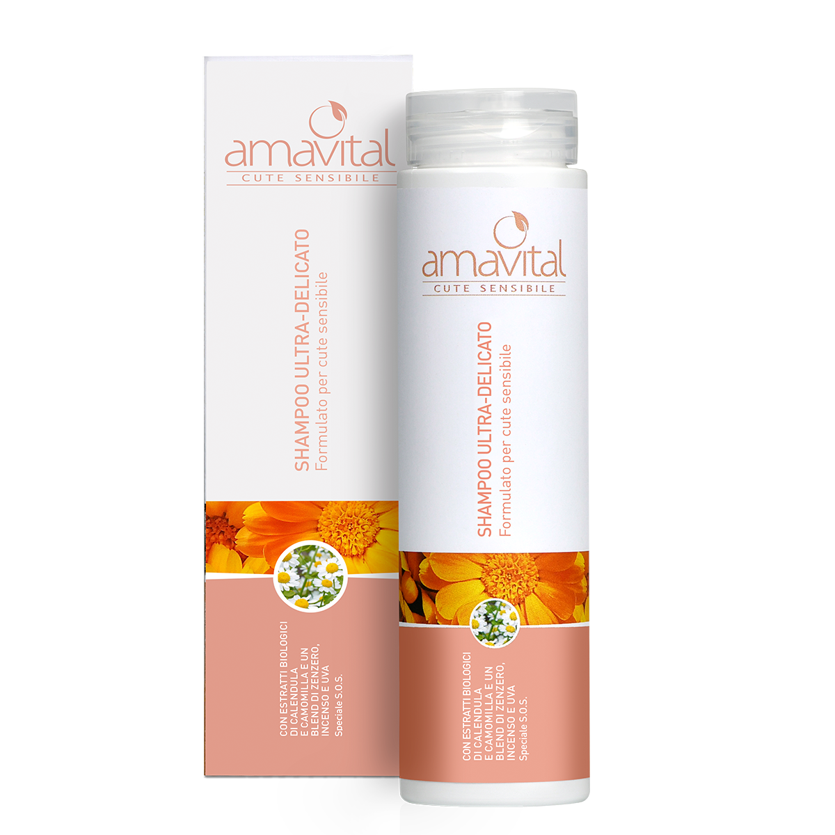 Amavital Shampoo Ultra Delicato | Cute Sensibile | 200 ml  