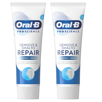 oral-b dentifricio gengive e smalt repair classico pacco doppio 2 x 75ml