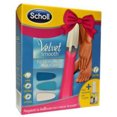 scholl special pack velvet smooth - kit elettronico per la cura delle unghie nail care + olio