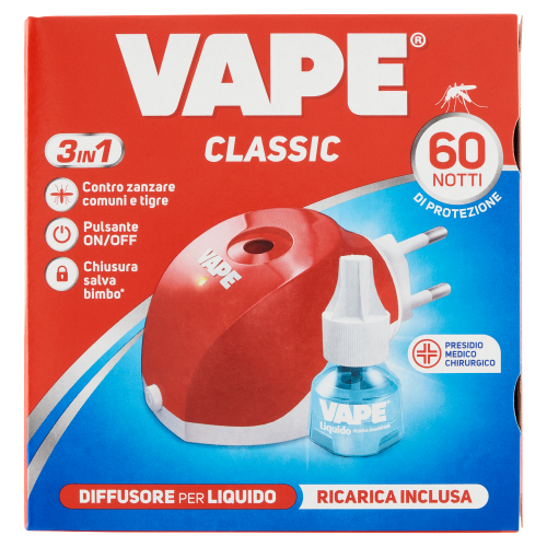 VAPE ELETTROEMANATORE SPINA + RICARICA LIQUIDA 60 NOTTI 