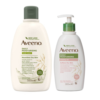 aveeno daily moisturising bagno doccia 500 ml + crema olio 300ml