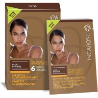 Incarose Maxi Bronze Salviette Autoabbronzanti Viso E Décolleté Con Staminali Vegetali 6 Pezzi