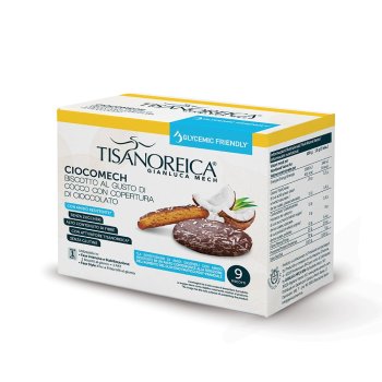 gianluca mech - tisanoreica biscotti ciocomech cocco ricoperti al cioccolato glycemic friendly 117g