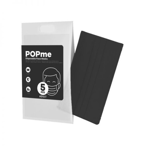 POPME MASCHERINE CHIRURGICHE Adulti Black 5 Pezzi