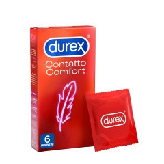 durex contatto comfort easy-on sottili 6 profilattici