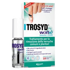 trosyd wortie trattamento rimozione verruche comuni e plantari soluzione 5ml + 18 cerotti