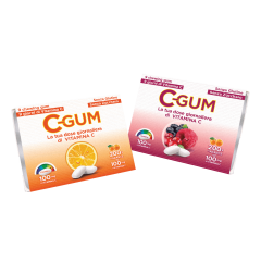 C-GUM FRUTTI ROSSI Vitamina C 18 Gomme Da Masticare