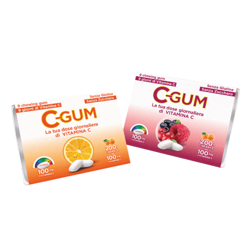 C-GUM AGRUMI Vitamina C 18 Gomme Da Masticare