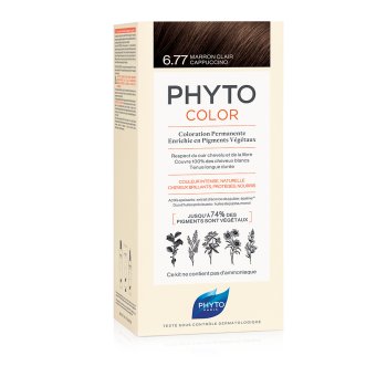 phytocolor colorazione permanente 6.77 marrone chiaro cappucino