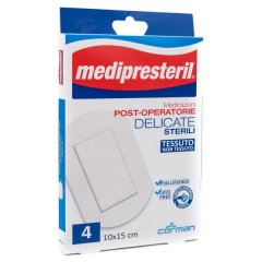 MEDIPRESTERIL Medicazioni Post Operatorie Delicate 10X15CM 4 Cerotti