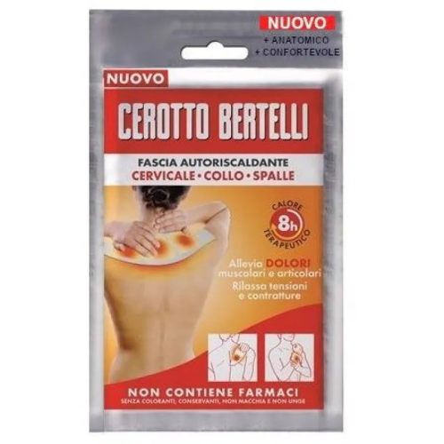 Bertelli Cerotto Fascia Autoriscaldante Cervicale Collo e Spalle 1 Pezzo