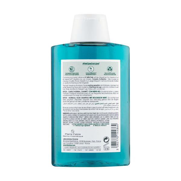 Klorane Shampoo Detox Alla Menta Acquatica Anti-Inquinamento 200ml