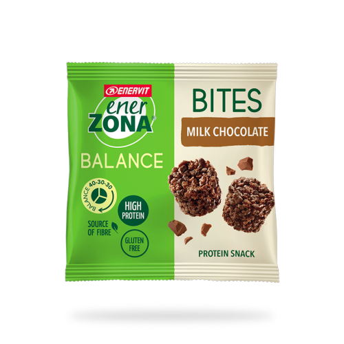 Enervit Enerzona Balance Snack Bites Minirock 40-30-30 Soia E Cioccolato Al Latte 1 Minipack Da 24g