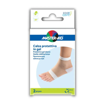 master aid foot care calza elastica protettiva in gel protezione tallone 1 paio