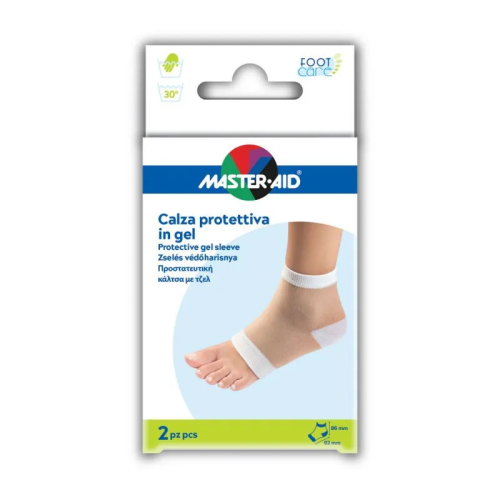 Master Aid Foot Care Calza Elastica Protettiva In Gel Protezione Tallone 1 Paio