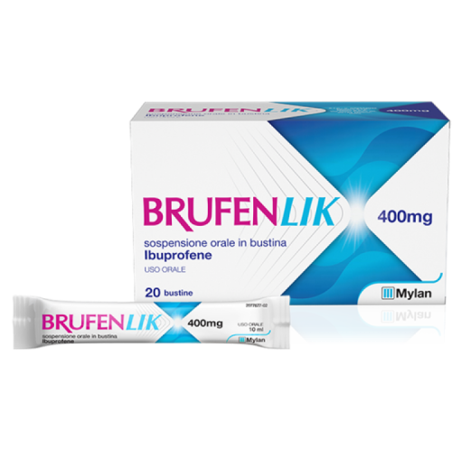 Brufenlik Ibuprofene 400mg 20 Bustine Liquide 10ml - Mylan Spa