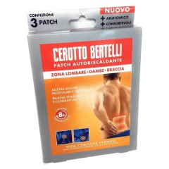 bertelli cerotto autoriscaldante zona lombare gambe e braccia 3 pezzi