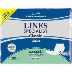 lines specialist classic pannoloni sagomati super 30 pezzi