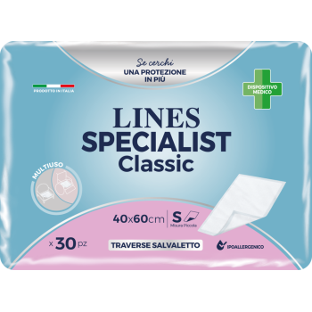 lines specialist classic traversa per incontinenza 40 x 60cm 30 pezzi